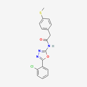 molecular formula C17H14ClN3O2S B2853775 N-[5-(2-chlorophenyl)-1,3,4-oxadiazol-2-yl]-2-[4-(methylsulfanyl)phenyl]acetamide CAS No. 942007-81-0