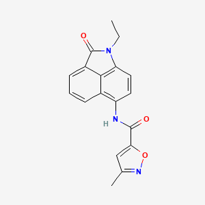 molecular formula C18H15N3O3 B2853788 N-(1-ethyl-2-oxo-1,2-dihydrobenzo[cd]indol-6-yl)-3-methylisoxazole-5-carboxamide CAS No. 946206-38-8