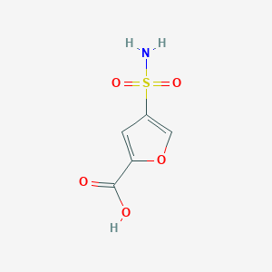 molecular formula C5H5NO5S B2853793 4-Sulfamoylfuran-2-carboxylic acid CAS No. 2241131-29-1