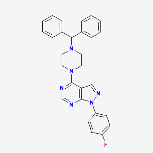 4-(4-benzhydrylpiperazin-1-yl)-1-(4-fluorophenyl)-1H-pyrazolo[3,4-d]pyrimidine
