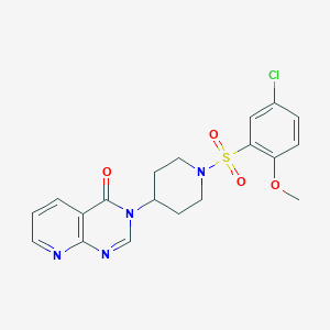3-(1-((5-chloro-2-methoxyphenyl)sulfonyl)piperidin-4-yl)pyrido[2,3-d]pyrimidin-4(3H)-one