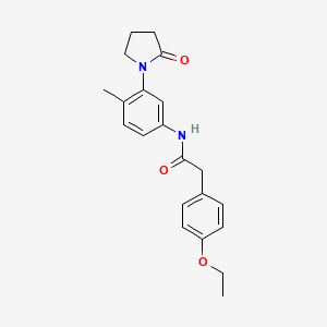 B2853842 2-(4-ethoxyphenyl)-N-(4-methyl-3-(2-oxopyrrolidin-1-yl)phenyl)acetamide CAS No. 941889-78-7