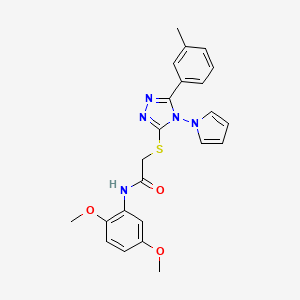 N-(2,5-dimethoxyphenyl)-2-{[5-(3-methylphenyl)-4-(1H-pyrrol-1-yl)-4H-1,2,4-triazol-3-yl]sulfanyl}acetamide