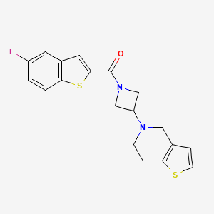 (3-(6,7-dihydrothieno[3,2-c]pyridin-5(4H)-yl)azetidin-1-yl)(5-fluorobenzo[b]thiophen-2-yl)methanone