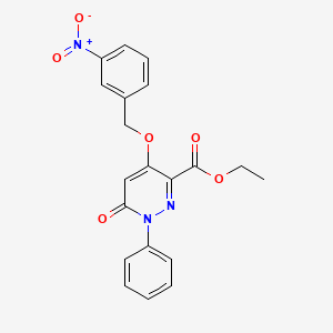 Ethyl 4-((3-nitrobenzyl)oxy)-6-oxo-1-phenyl-1,6-dihydropyridazine-3-carboxylate