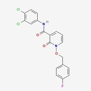 N-(3,4-dichlorophenyl)-1-[(4-fluorophenyl)methoxy]-2-oxopyridine-3-carboxamide