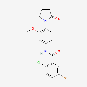 5-bromo-2-chloro-N-(3-methoxy-4-(2-oxopyrrolidin-1-yl)phenyl)benzamide