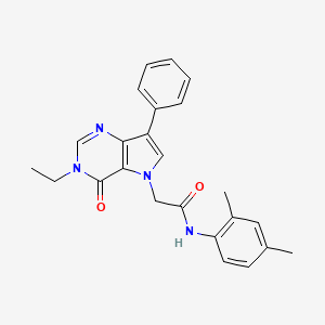 molecular formula C24H24N4O2 B2853876 N-(2,4-dimethylphenyl)-2-(3-ethyl-4-oxo-7-phenyl-3,4-dihydro-5H-pyrrolo[3,2-d]pyrimidin-5-yl)acetamide CAS No. 1251698-70-0