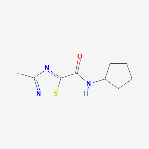 molecular formula C9H13N3OS B2853896 N-cyclopentyl-3-methyl-1,2,4-thiadiazole-5-carboxamide CAS No. 1448052-41-2