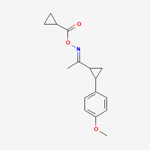 1-(2-{[(Cyclopropylcarbonyl)oxy]ethanimidoyl}cyclopropyl)-4-methoxybenzene