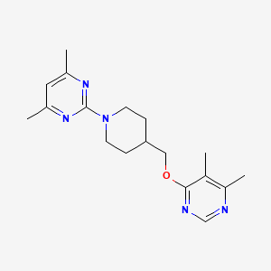 2-(4-(((5,6-Dimethylpyrimidin-4-yl)oxy)methyl)piperidin-1-yl)-4,6-dimethylpyrimidine