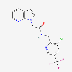 N-{[3-chloro-5-(trifluoromethyl)pyridin-2-yl]methyl}-2-{1H-pyrrolo[2,3-b]pyridin-1-yl}acetamide