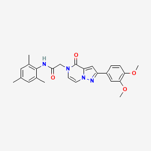 2-[2-(3,4-dimethoxyphenyl)-4-oxopyrazolo[1,5-a]pyrazin-5(4H)-yl]-N-mesitylacetamide