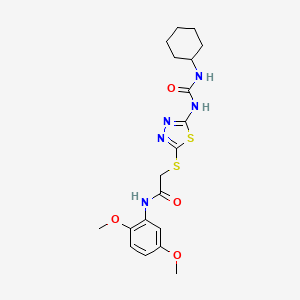 2-((5-(3-cyclohexylureido)-1,3,4-thiadiazol-2-yl)thio)-N-(2,5-dimethoxyphenyl)acetamide