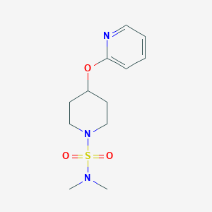 molecular formula C12H19N3O3S B2853924 N,N-dimethyl-4-(pyridin-2-yloxy)piperidine-1-sulfonamide CAS No. 1448063-76-0