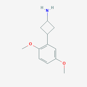 molecular formula C12H17NO2 B2853935 3-(2,5-Dimethoxyphenyl)cyclobutan-1-amine CAS No. 1531116-78-5
