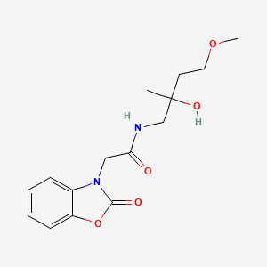 molecular formula C15H20N2O5 B2853940 N-(2-hydroxy-4-methoxy-2-methylbutyl)-2-(2-oxo-2,3-dihydro-1,3-benzoxazol-3-yl)acetamide CAS No. 2310139-98-9