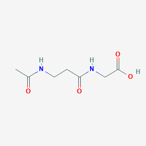 molecular formula C7H12N2O4 B2853949 2-(3-Acetamidopropanamido)acetic acid CAS No. 16882-75-0
