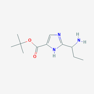 B2853951 Tert-butyl 2-(1-aminopropyl)-1H-imidazole-5-carboxylate CAS No. 2248275-00-3