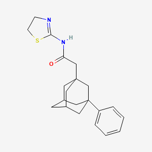 molecular formula C21H26N2OS B2853965 N-(4,5-DIHYDRO-1,3-THIAZOL-2-YL)-2-(3-PHENYLADAMANTAN-1-YL)ACETAMIDE CAS No. 701254-62-8