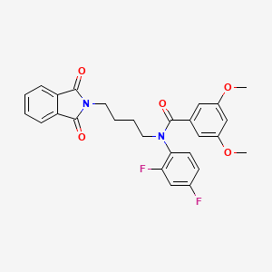 molecular formula C27H24F2N2O5 B2853971 N-(2,4-difluorophenyl)-N-(4-(1,3-dioxoisoindolin-2-yl)butyl)-3,5-dimethoxybenzamide CAS No. 690651-53-7
