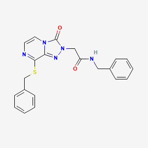 molecular formula C21H19N5O2S B2853997 N-benzyl-2-[8-(benzylsulfanyl)-3-oxo-2H,3H-[1,2,4]triazolo[4,3-a]pyrazin-2-yl]acetamide CAS No. 1251550-64-7