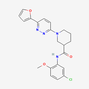 molecular formula C21H21ClN4O3 B2854001 N-(5-chloro-2-methoxyphenyl)-1-[6-(furan-2-yl)pyridazin-3-yl]piperidine-3-carboxamide CAS No. 1105216-67-8