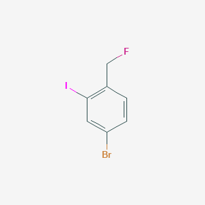 molecular formula C7H5BrFI B2854030 4-bromo-2-iodobenzyl fluoride CAS No. 1823057-30-2