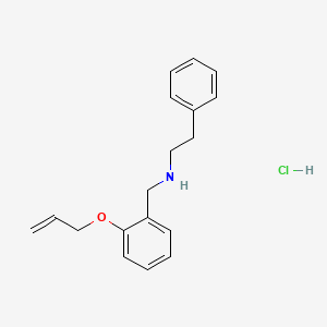 molecular formula C18H22ClNO B2854068 N-[2-(allyloxy)benzyl]-N-(2-phenylethyl)amine hydrochloride CAS No. 1052540-19-8