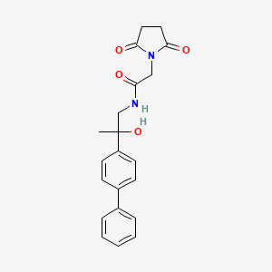 N-(2-([1,1'-biphenyl]-4-yl)-2-hydroxypropyl)-2-(2,5-dioxopyrrolidin-1-yl)acetamide