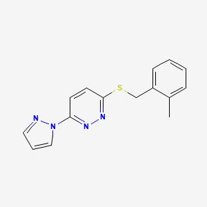 3-((2-methylbenzyl)thio)-6-(1H-pyrazol-1-yl)pyridazine