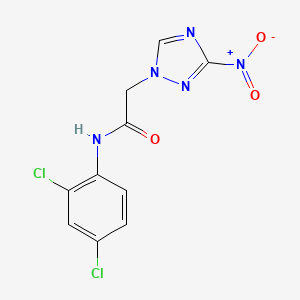 molecular formula C10H7Cl2N5O3 B2854092 N-(2,4-dichlorophenyl)-2-(3-nitro-1H-1,2,4-triazol-1-yl)acetamide CAS No. 314048-55-0