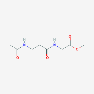molecular formula C8H14N2O4 B2854126 Methyl 2-(3-acetamidopropanamido)acetate CAS No. 1156429-67-2