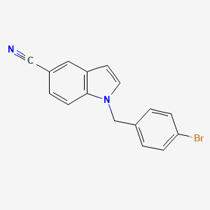 molecular formula C16H11BrN2 B2854157 1-(4-bromobenzyl)-1H-indole-5-carbonitrile CAS No. 720696-98-0