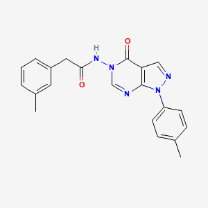 molecular formula C21H19N5O2 B2854169 N-(4-oxo-1-(p-tolyl)-1H-pyrazolo[3,4-d]pyrimidin-5(4H)-yl)-2-(m-tolyl)acetamide CAS No. 900008-24-4