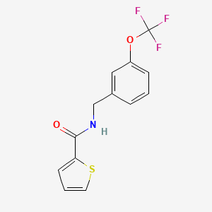 molecular formula C13H10F3NO2S B2854171 2-Thienyl-N-((3-(trifluoromethoxy)phenyl)methyl)formamide CAS No. 1024174-11-5