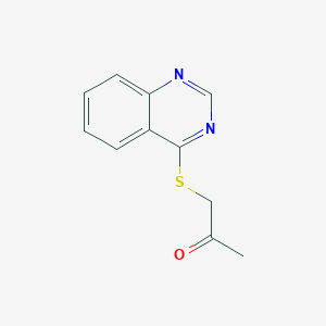molecular formula C11H10N2OS B2854219 1-(Quinazolin-4-ylsulfanyl)propan-2-one CAS No. 31737-24-3