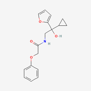 molecular formula C17H19NO4 B2854254 N-[2-cyclopropyl-2-(furan-2-yl)-2-hydroxyethyl]-2-phenoxyacetamide CAS No. 1396874-76-2