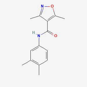 molecular formula C14H16N2O2 B2854267 N-(3,4-dimethylphenyl)-3,5-dimethyl-4-isoxazolecarboxamide CAS No. 289630-30-4