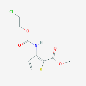 molecular formula C9H10ClNO4S B2854279 Methyl 3-{[(2-chloroethoxy)carbonyl]amino}thiophene-2-carboxylate CAS No. 125125-64-6