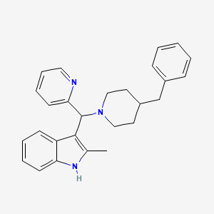molecular formula C27H29N3 B2854317 3-[(4-benzylpiperidin-1-yl)(pyridin-2-yl)methyl]-2-methyl-1H-indole CAS No. 380578-00-7