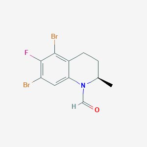 molecular formula C11H10Br2FNO B2854322 (R)-CE3F4 