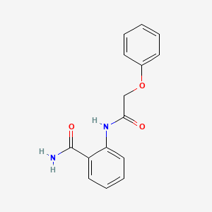 molecular formula C15H14N2O3 B2854323 2-[(Phenoxyacetyl)amino]benzamide CAS No. 52910-87-9