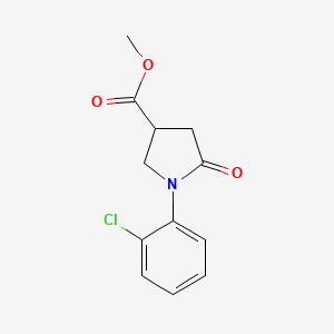 molecular formula C12H12ClNO3 B2854369 Methyl 1-(2-chlorophenyl)-5-oxopyrrolidine-3-carboxylate CAS No. 133747-70-3