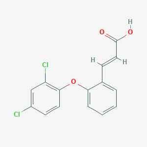 molecular formula C15H10Cl2O3 B2854375 3-[2-(2,4-Dichlorophenoxy)phenyl]acrylic acid CAS No. 86308-90-9
