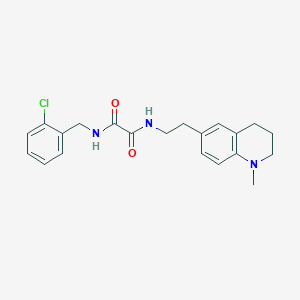 molecular formula C21H24ClN3O2 B2854380 N1-(2-chlorobenzyl)-N2-(2-(1-methyl-1,2,3,4-tetrahydroquinolin-6-yl)ethyl)oxalamide CAS No. 946209-59-2