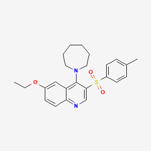 molecular formula C24H28N2O3S B2854396 4-(azepan-1-yl)-6-ethoxy-3-(4-methylbenzenesulfonyl)quinoline CAS No. 866848-31-9