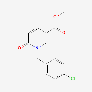 molecular formula C14H12ClNO3 B2854399 methyl 1-[(4-chlorophenyl)methyl]-6-oxo-1,6-dihydropyridine-3-carboxylate CAS No. 338755-19-4