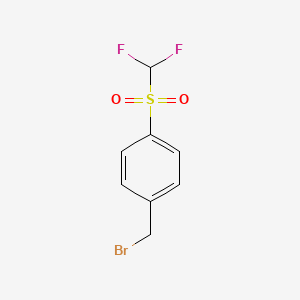 B2854413 1-(Bromomethyl)-4-[(difluoromethyl)sulfonyl]benzene CAS No. 885529-55-5