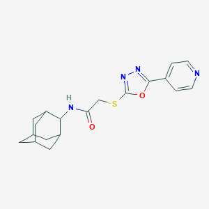 molecular formula C19H22N4O2S B285444 N-(2-adamantyl)-2-{[5-(4-pyridinyl)-1,3,4-oxadiazol-2-yl]sulfanyl}acetamide 